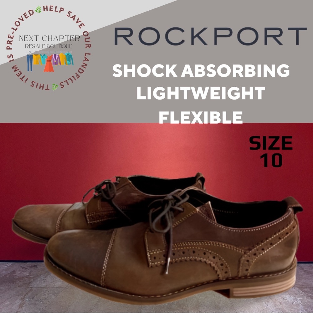NWOT Rockport Mens brown oxfords size 8